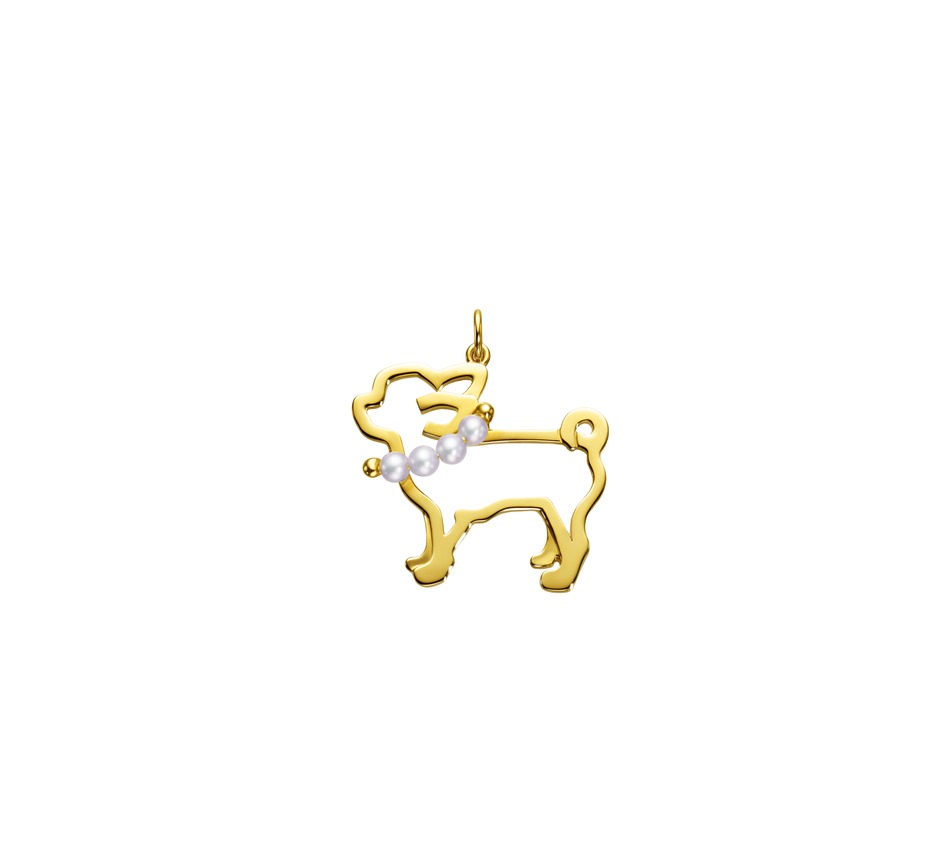 Tasaki pretty in pearls 吉娃娃墜飾Sunny,NTD18,800。